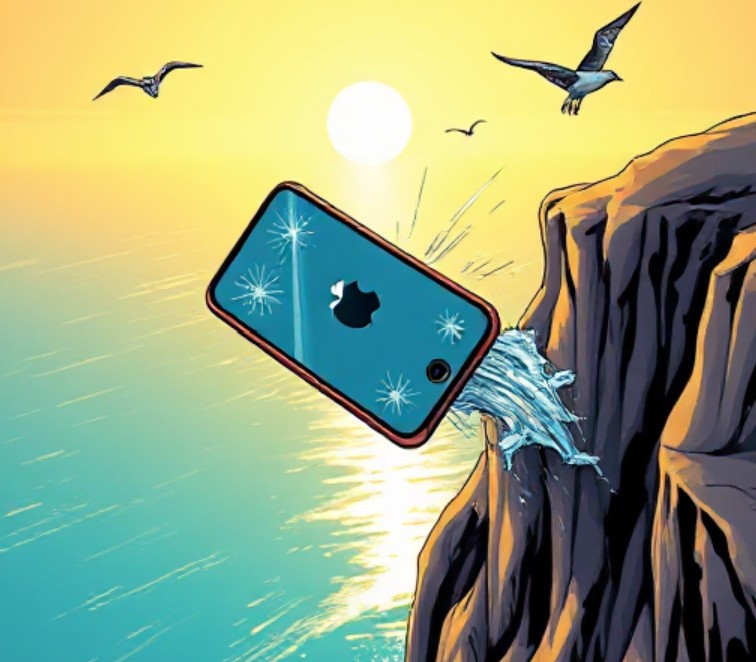Apple continues its cliff-dive