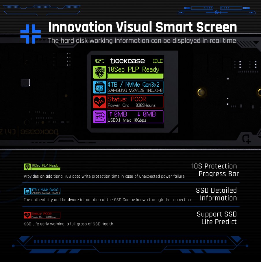 Dockcase NVMe SSD enclosure