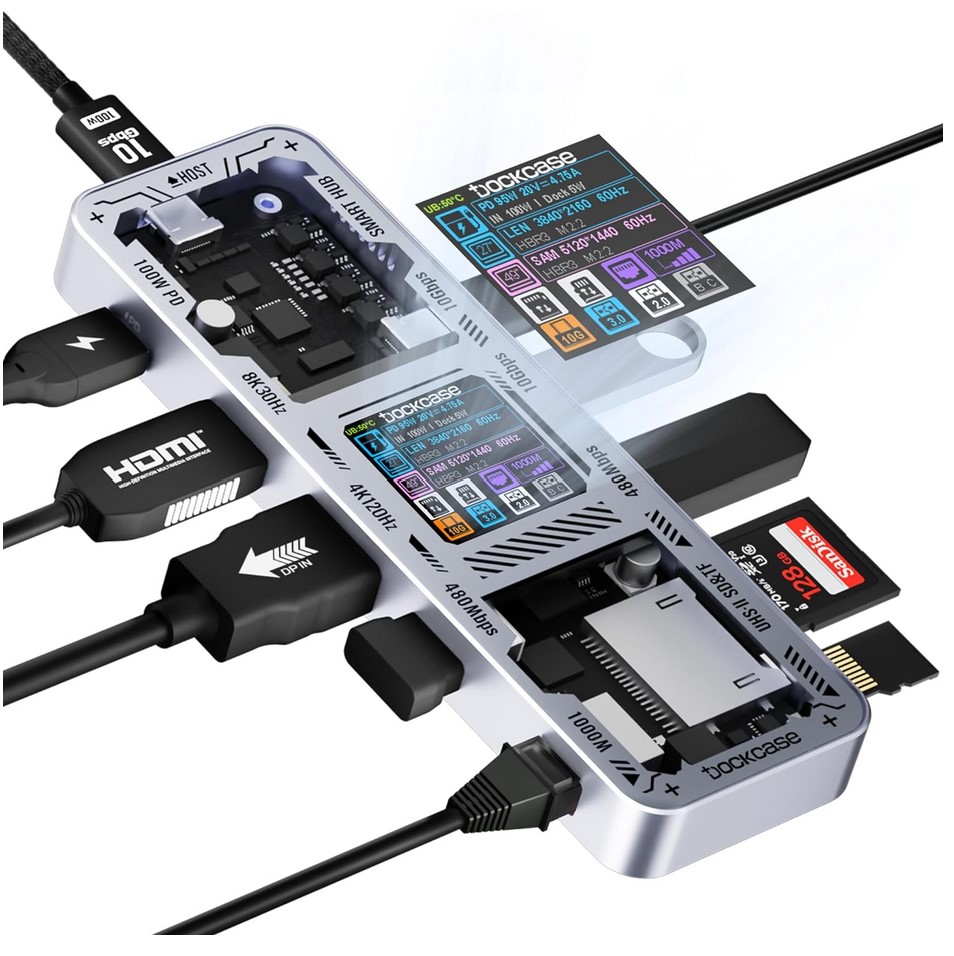 Dockcase USB-C 10-in1 hub