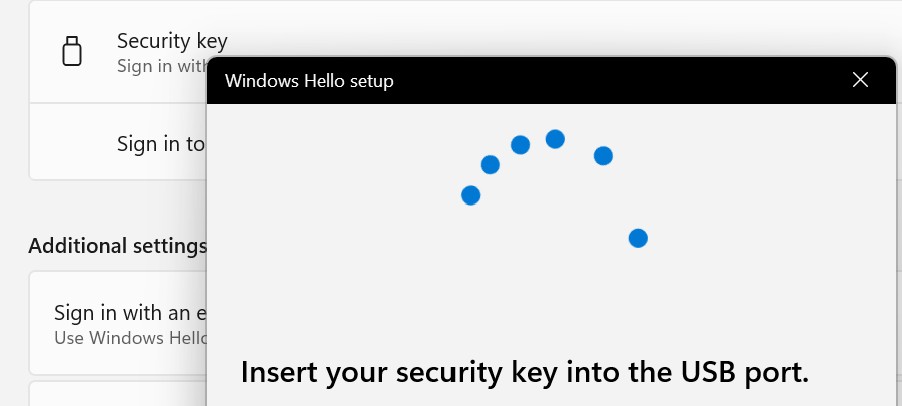 YubiKey hardware security key